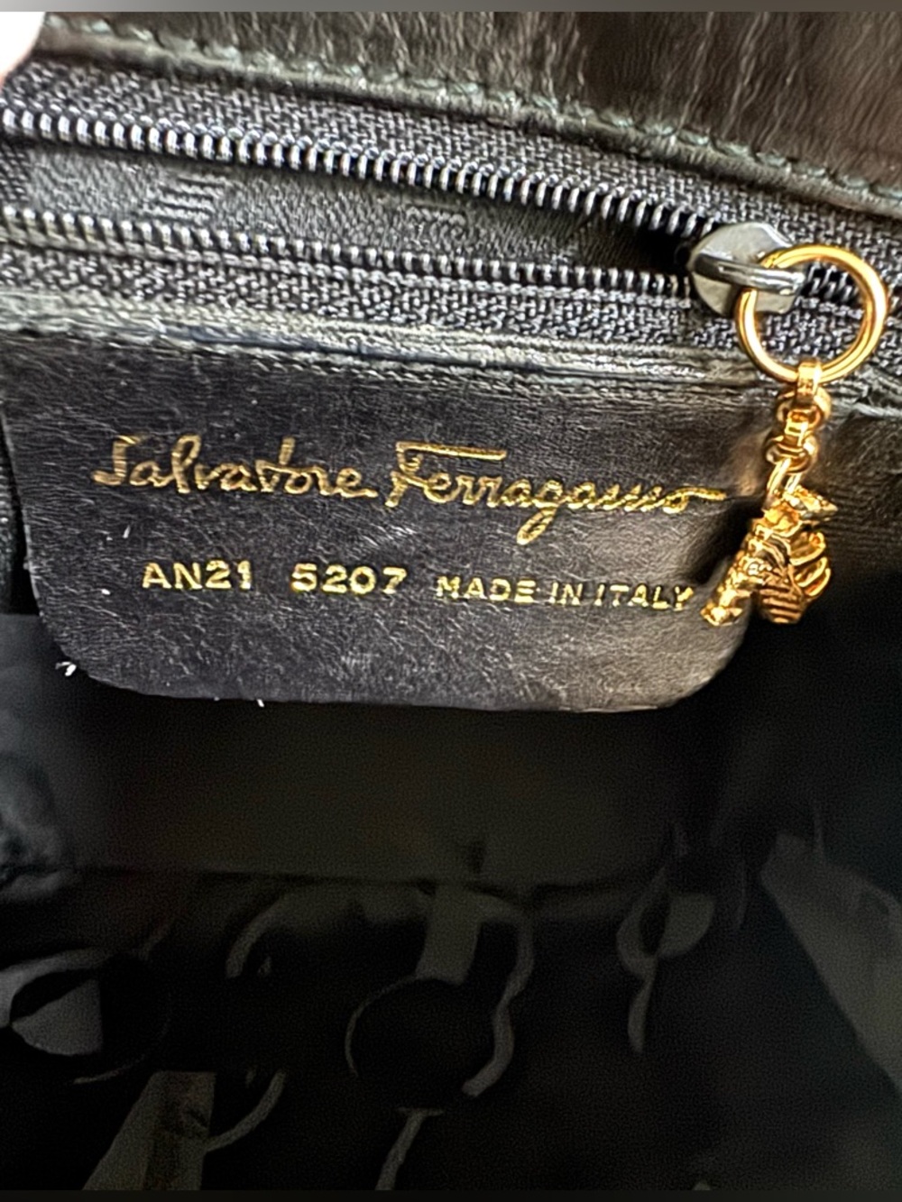 SALVATORE FERRAGAMO Rare Mini Backpack Black Leather Shoe Studs Gold Lock - Picture 5 of 12